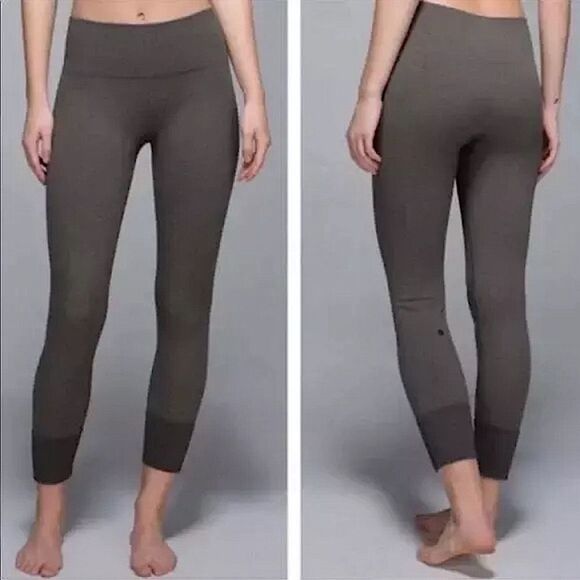 Lululemon Ebb To Street dark grey Seamless compression Leggings women’s Small - Picture 7 of 7